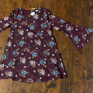 Boutique Bell Sleeve Floral Dress